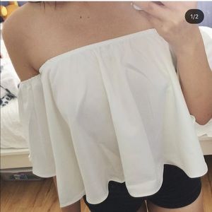 White crop top